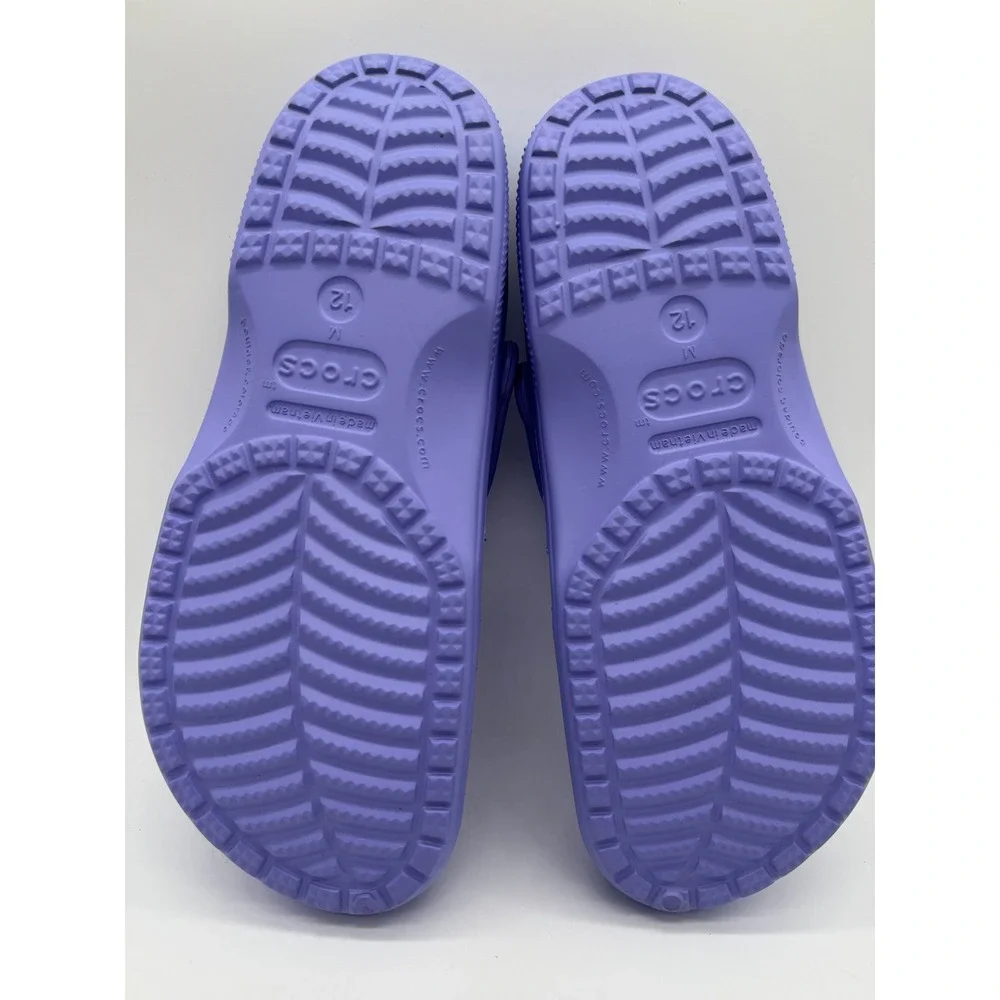 Crocs Classic Clog Purple Slip On Unisex Clogs Men's 12 Women's 14